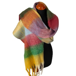 Écharpe d&#39;hiver, châle doux et épais, écharpe colorée chaude, cadeau unisexe pour elle et lui Style-14