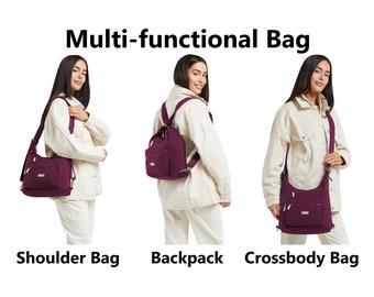 Backpack - Shoulder Bag - Cross-body Bag All in 1, Nylon