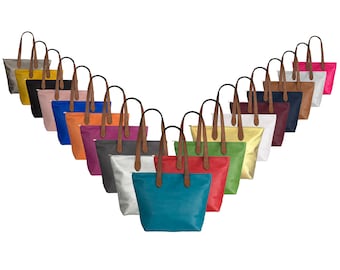 Tote für Frau, noble Schultertasche, Vegan PU-Leder Handtasche