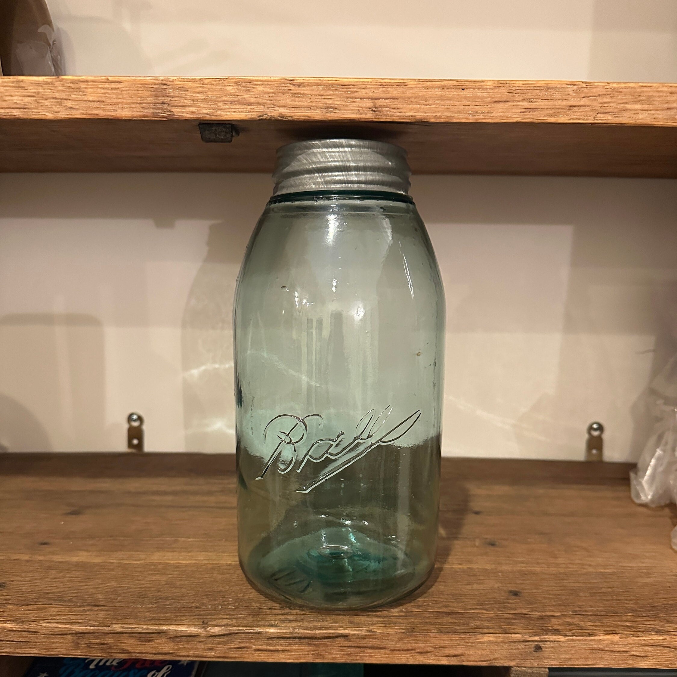 Old Ball Blue Mason Half Gallon Jar, great condition, made 1919 - 1926 -  household items - by owner - housewares sale