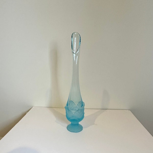 Tall Viking Swung Vase with Frosted Base from the 1950s