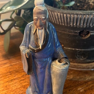 Vintage Clay Chinese Figurine handmade and hand painted