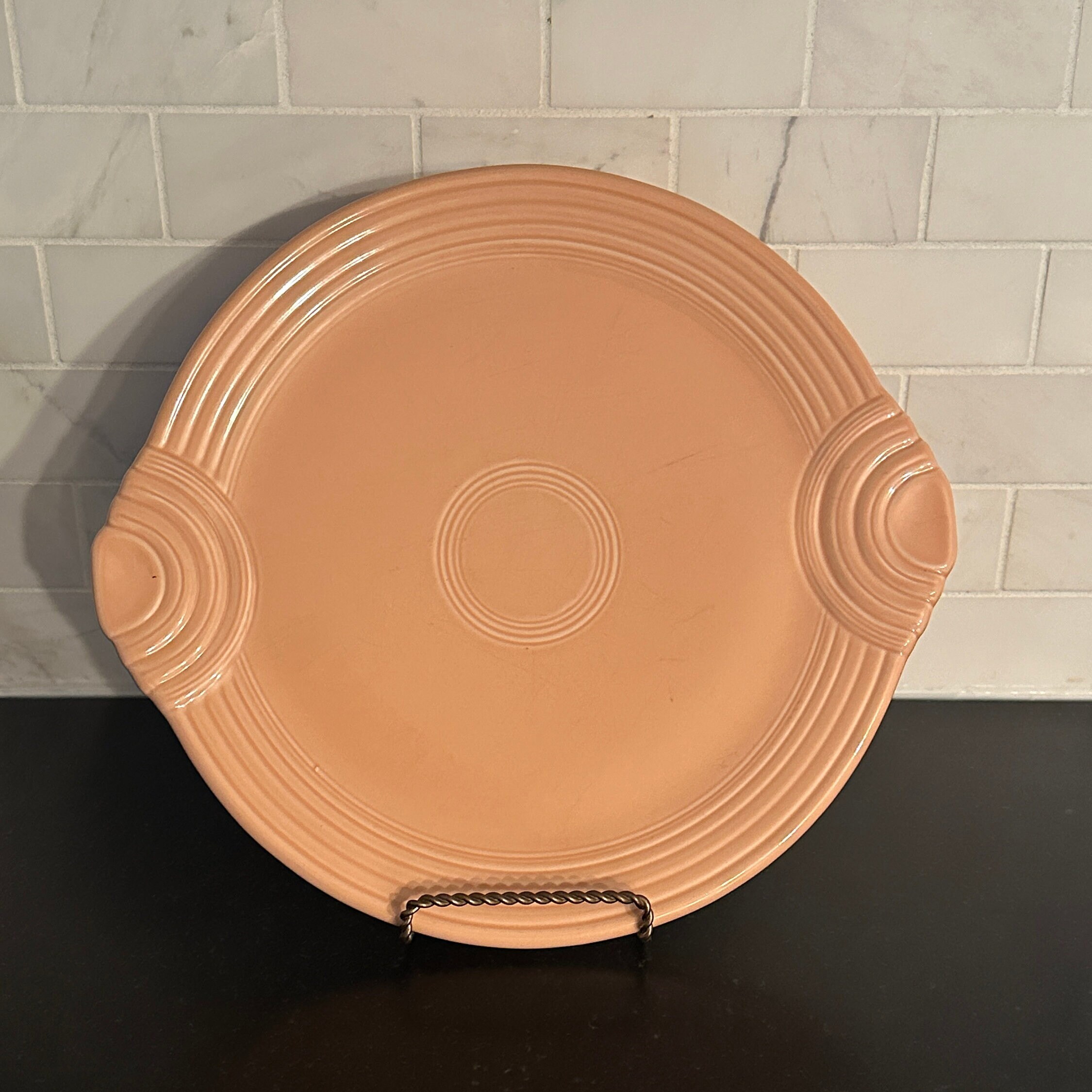 Fiesta Ware 12 Cake Plate With Handles Etsy