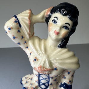 Vintage Lady Figurine Dressed in Victorian Clothing made by Ceramic Arts Studio 1940s-1950s
