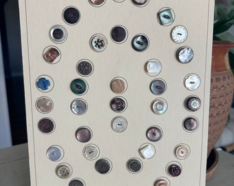 42 Unique Collectible Antique Buttons Made of Natural Material Great for Crafting or Display