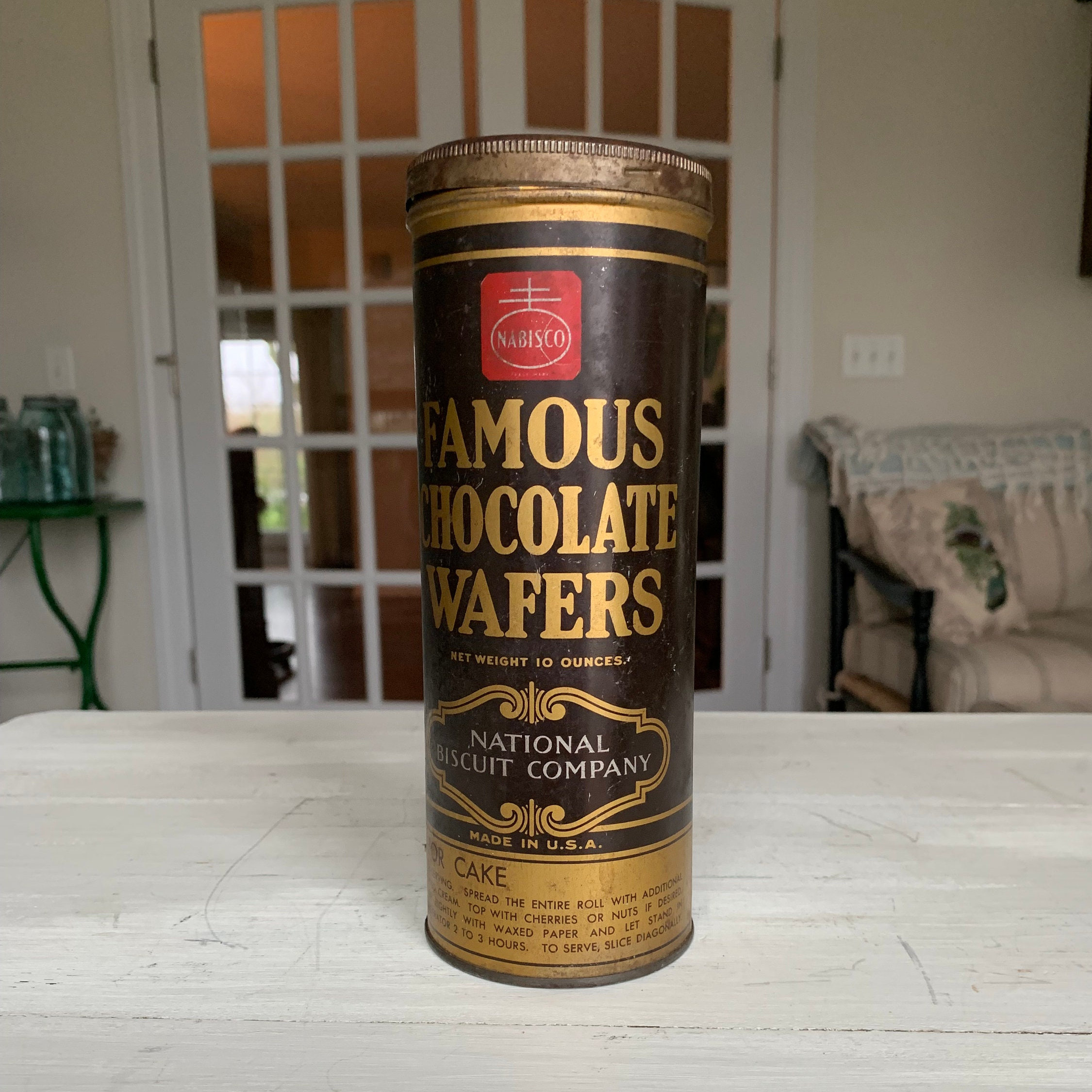 1940's1960's Nabisco Famous Chocolate Wafer Tin With Etsy