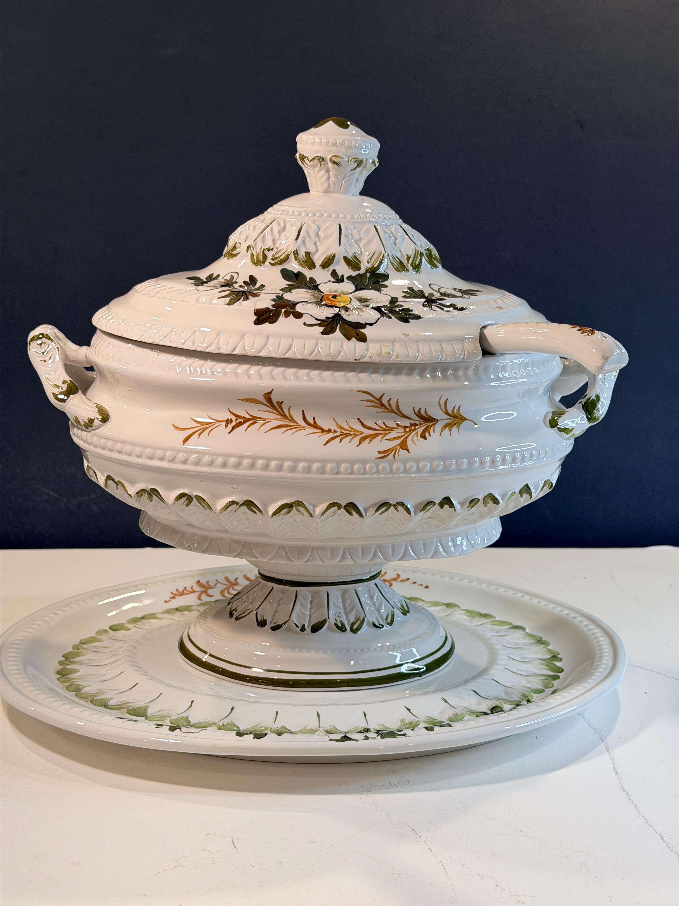 Vintage Nora Fenton Majolica Style Soup Tureen Set - Etsy