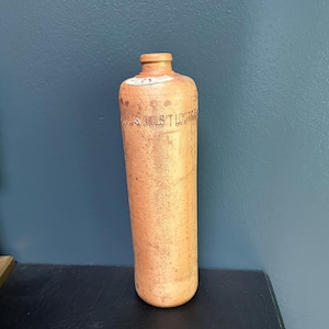 Antique Erven Lucas Bols&#39;t Lootsje Amsterdam Liqueur Pottery Bottle