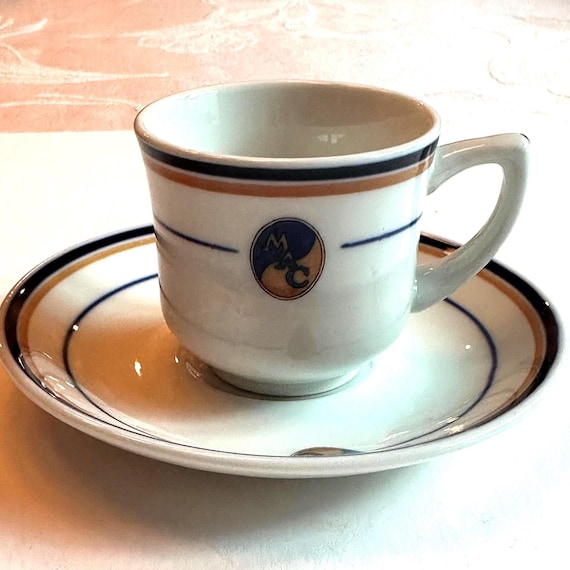 1920s Antique Midwest Athletic Club Demitasse Coffee Cup and Saucer Set  Marked MAC. - Etsy Canada