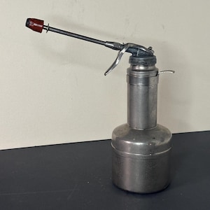Vintage Plews Oil Can Oiler Pump Trigger Made in USA