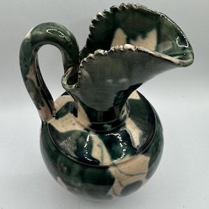 Small Hand Thrown Pottery Pitcher Beautifully Detailed
