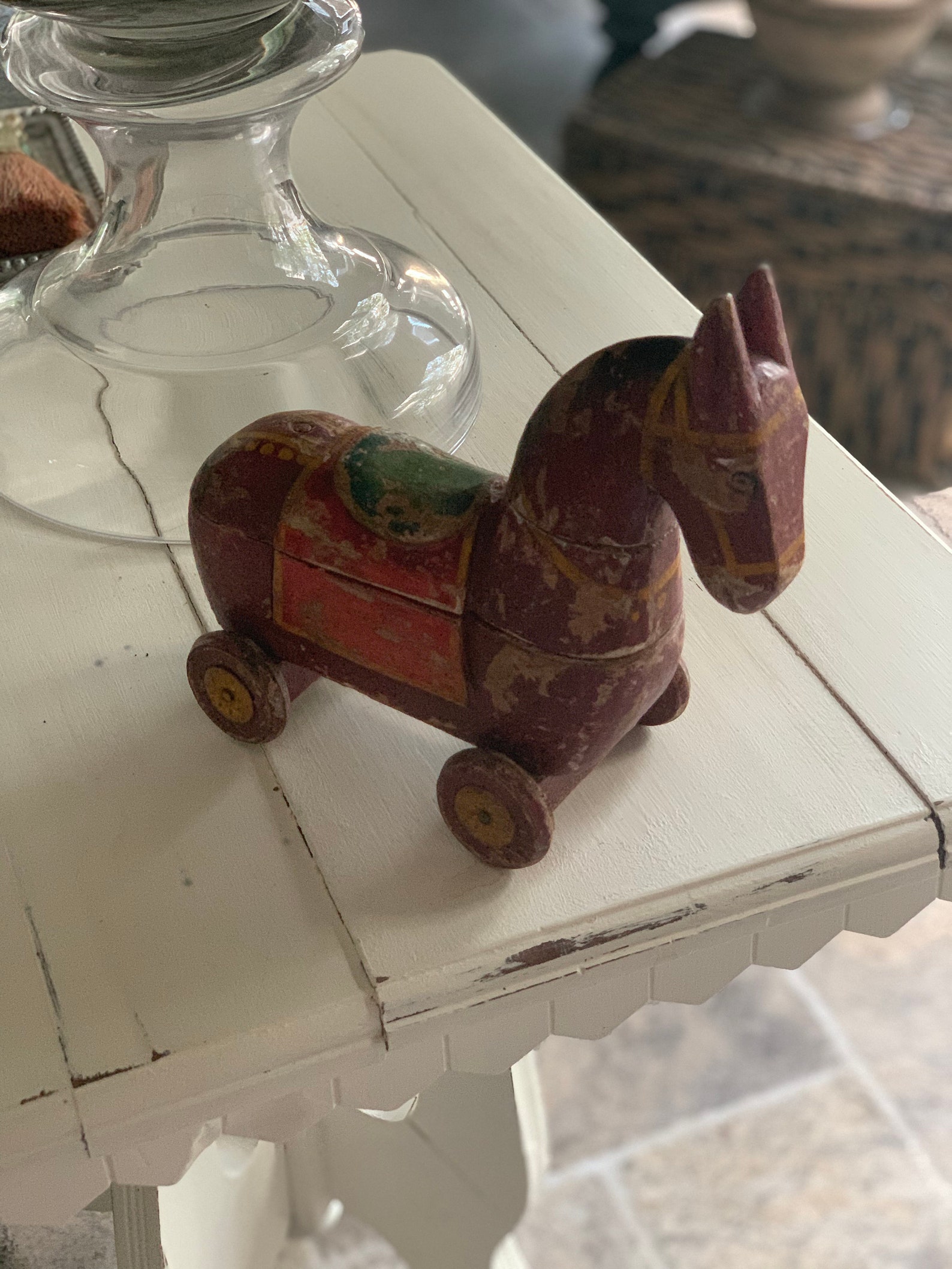 Primitive Antique 1800's Hand Carved Wooden Toy Horse Etsy
