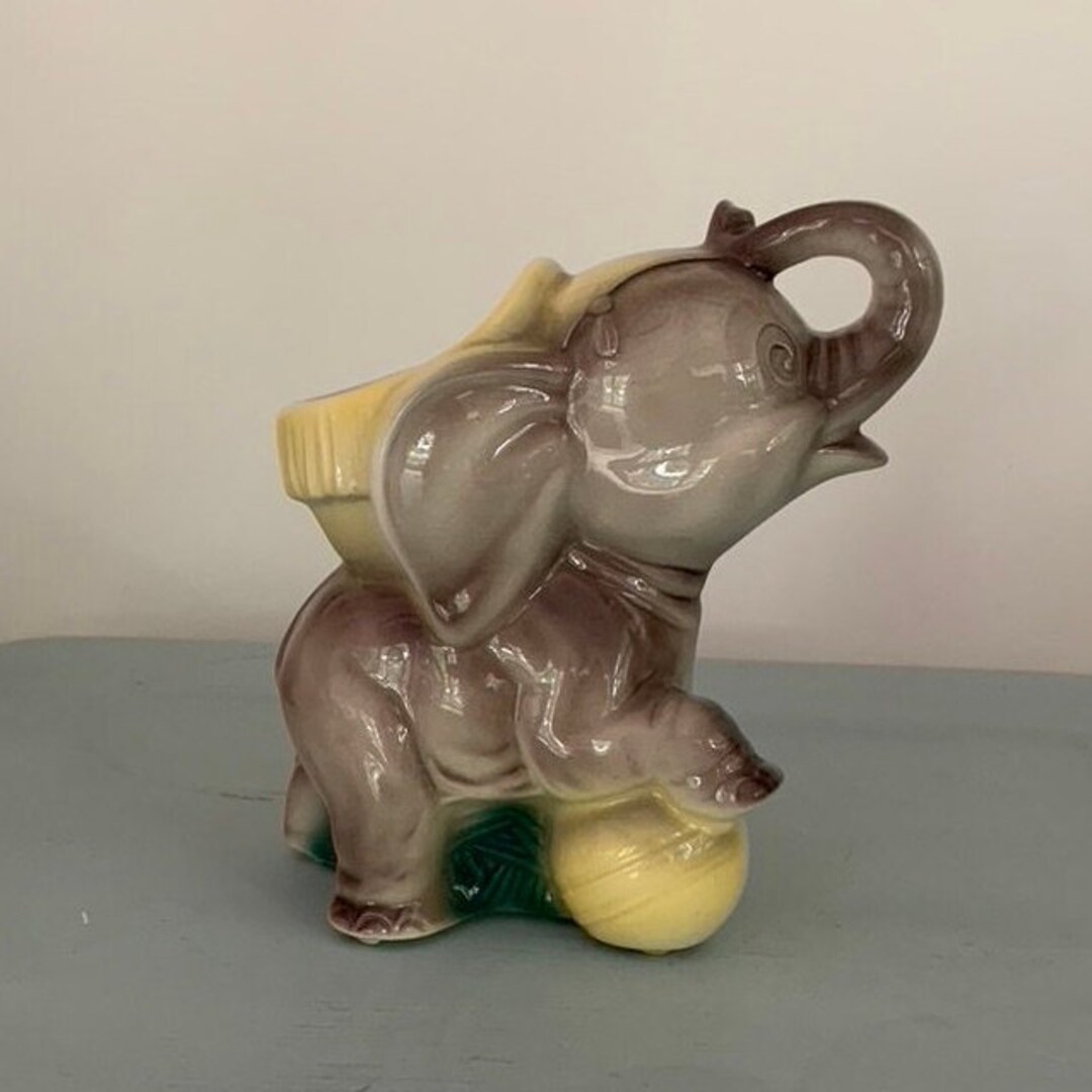 1950s1960s Vintage Elephant Planter Etsy