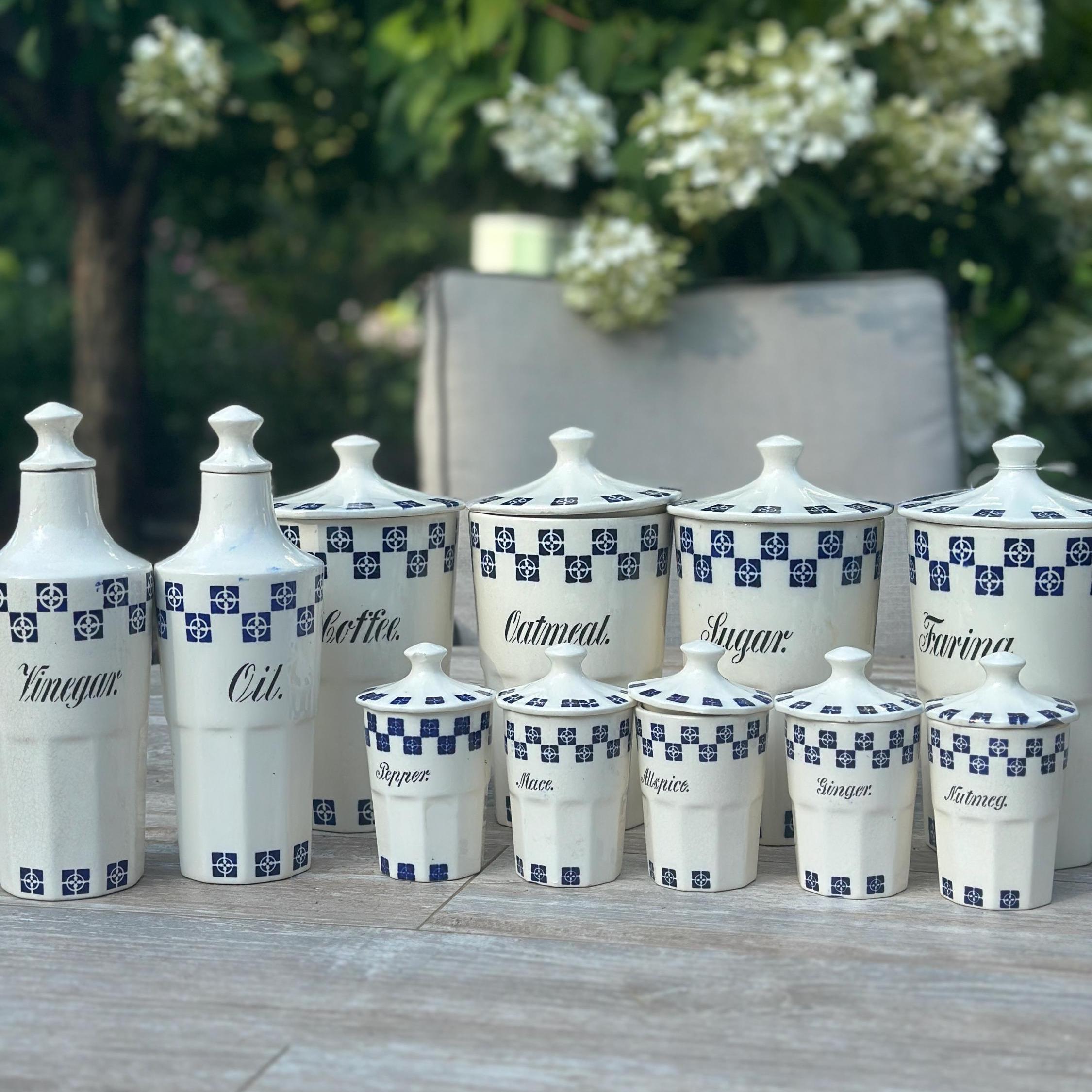 ドイツ製 アンティーク 蓋付きキャニスター Antique german canister - Etsy 日本
