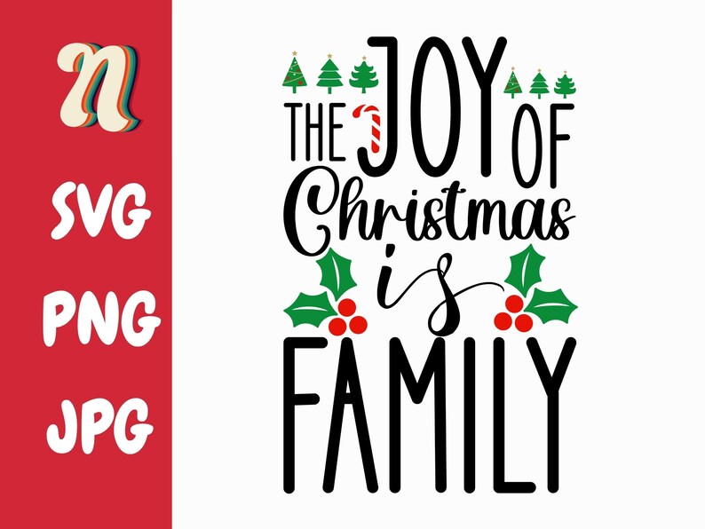 The Joy of Christmas is Family SVG / PNG Files Printable Logo  Etsy