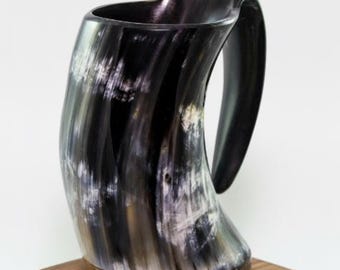 Buy One Get One Free – Infikraft’s Handcrafted 40 oz Buffalo Viking Horn Mug & Shot Glass – Authentic, Unique, and Perfect for Gifting!