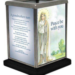 Peace be With You Elegant Handcrafted Glass Tealight/Votive Candle Holder – Perfect for Religious Events, Memorials & Gifting