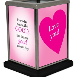 Love You Positive Affirmation Handcrafted Glass Tealight/Votive Candle Holder – Perfect for Gifting, Uplifting Home & Office Decor