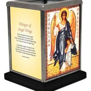 Guardian Angel Elegant Handcrafted Glass Tealight/Votive Candle Holder – Perfect for Religious Events, Memorial Decor & Gifting