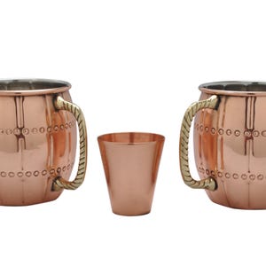 100% Copper Moscow Mule Mug – Barrel Style – Artisan Handmade in India – Classic & Elegant – Perfect Gift for Cocktail Lovers!