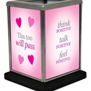 Positive Affirmations Elegant Handcrafted Glass Tealight/Votive Candle Holder – Perfect for Gifting, Uplifting Decor