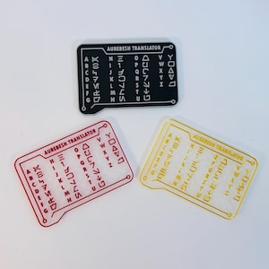 Aurebesh Pocket Translator - Star Wars - Available in Gold, Red & Black/Silver