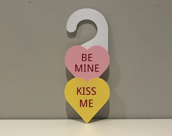 Valentine's Day Door Hanger - Adorable Heart Candy Shaped for Charming Home Decor