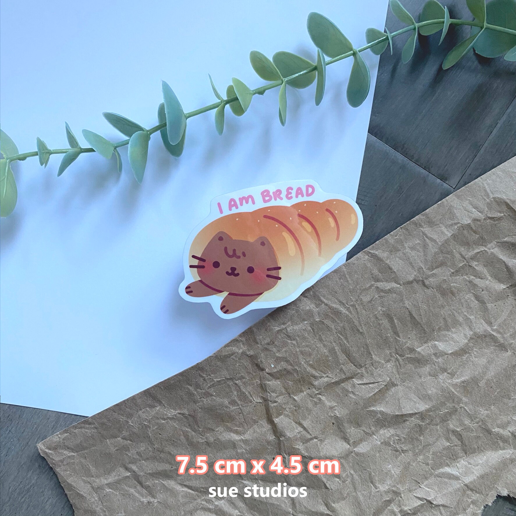 Cute Kawaii Cat Bread Vinyl Sticker Food Cat Laptop - Etsy Canada