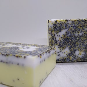 Handgefertigte Zitrone Mohn Seife | Natürlich, Vegan