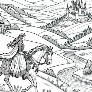 12 Princess coloring pages for girls