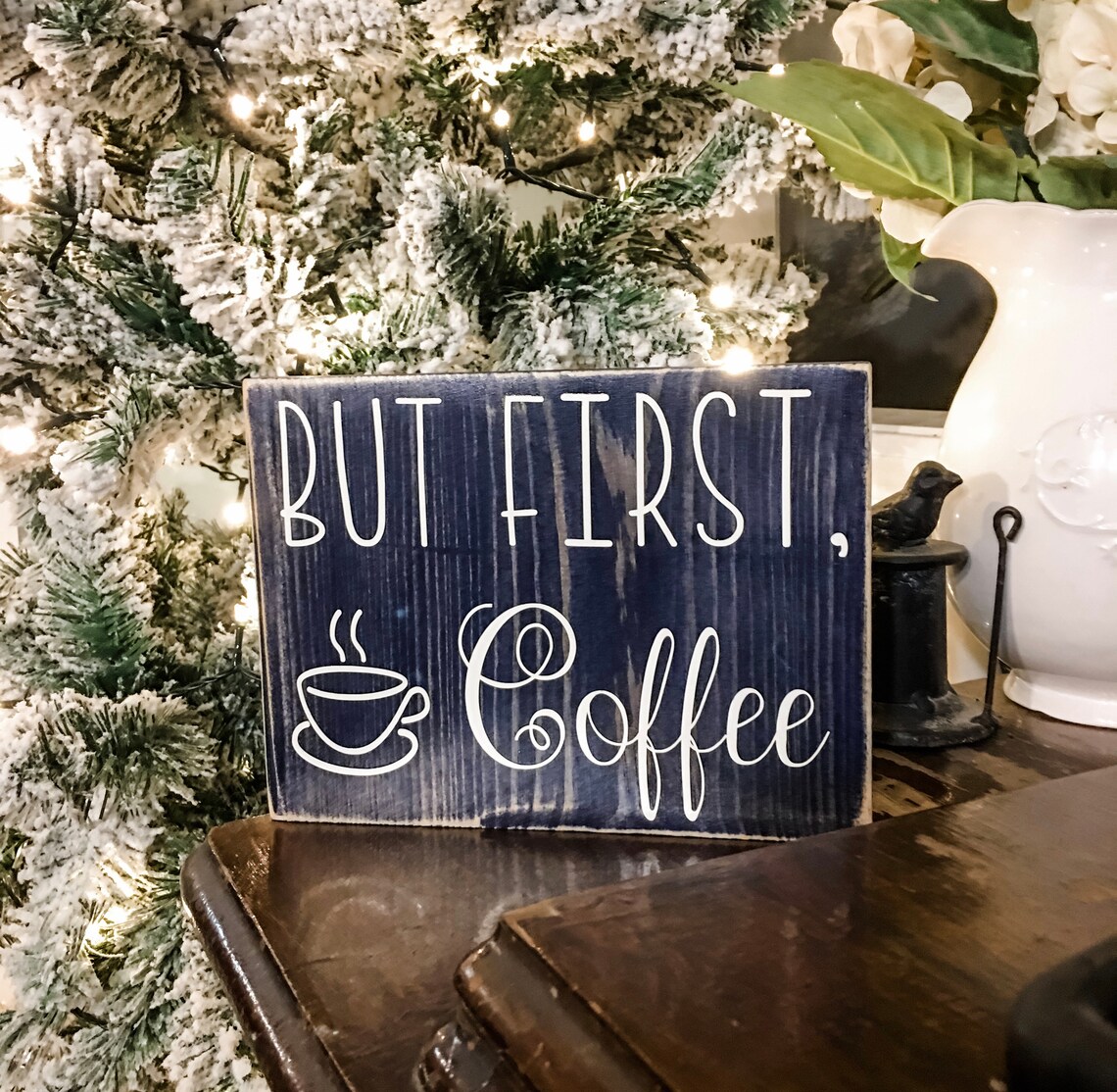 Holz Tisch schild mit Kaffee-Thema in Ihrer Wahl der Farben | Etsy
