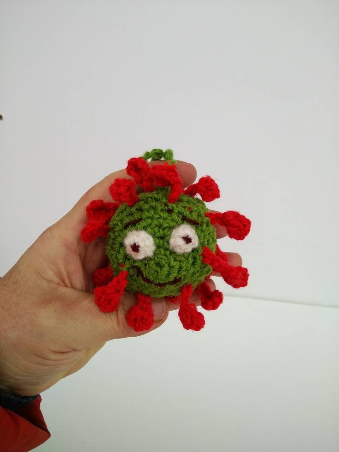 Knitted virus Covid 19/Knitted toy antistress funny Etsy