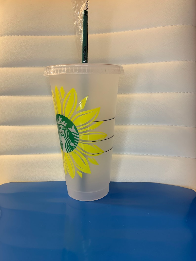 Starbucks sunflower personalized cup