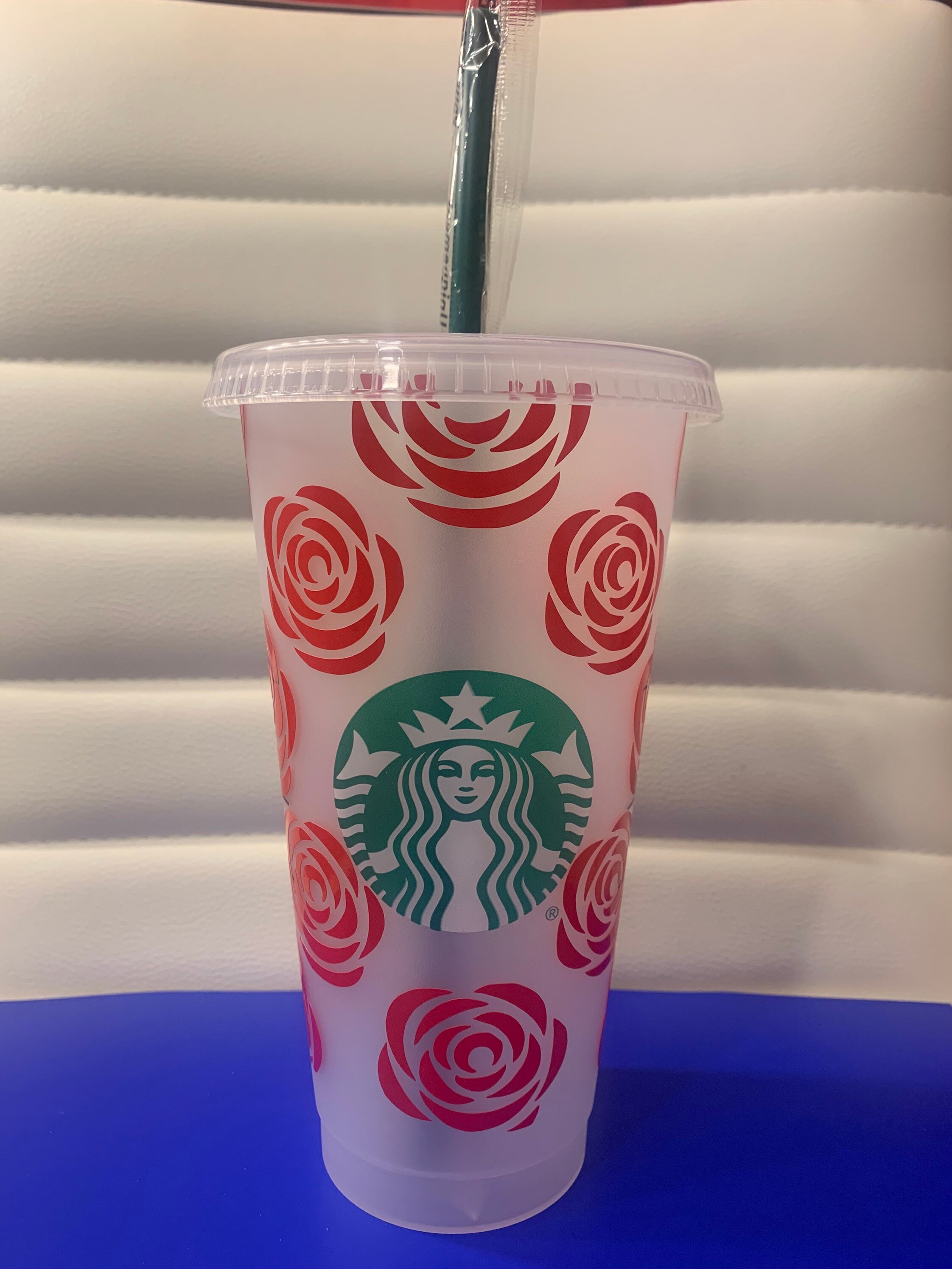 Rose Starbucks cup Starbucks Tumbler roses reusable cold Etsy