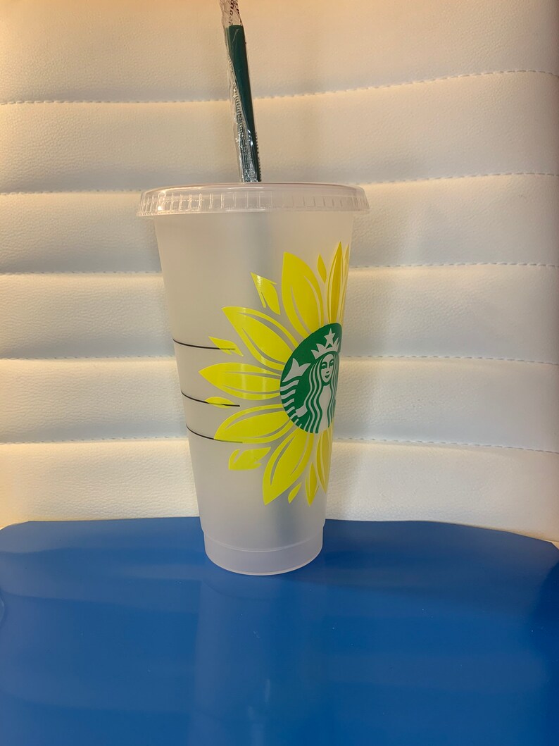 Starbucks sunflower personalized cup