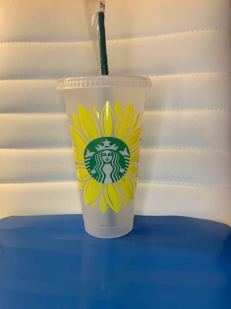 Starbucks sunflower personalized cup