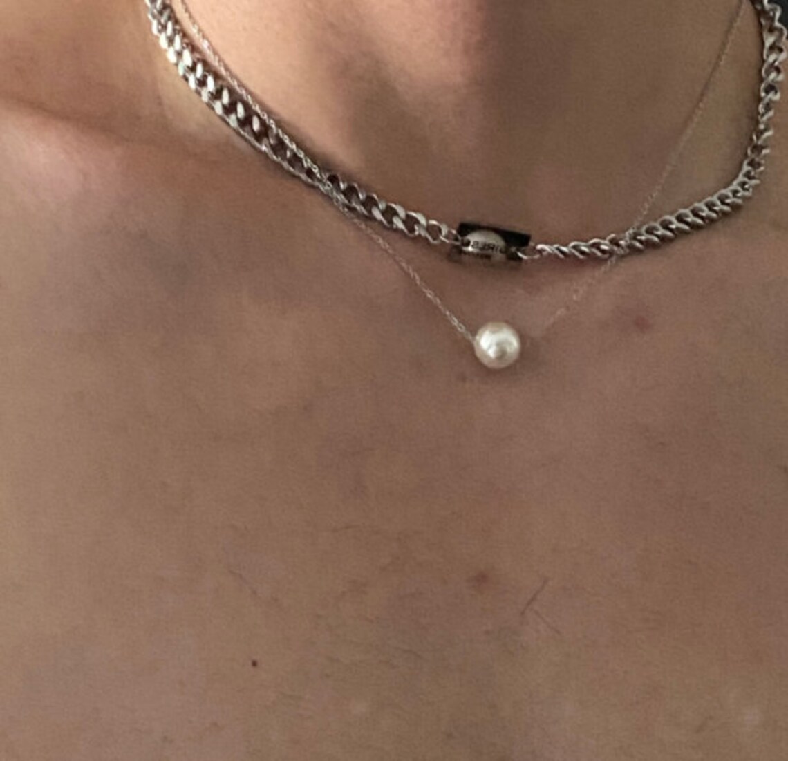 Pearl Men's Necklace Mens JewelryNecklace for Etsy