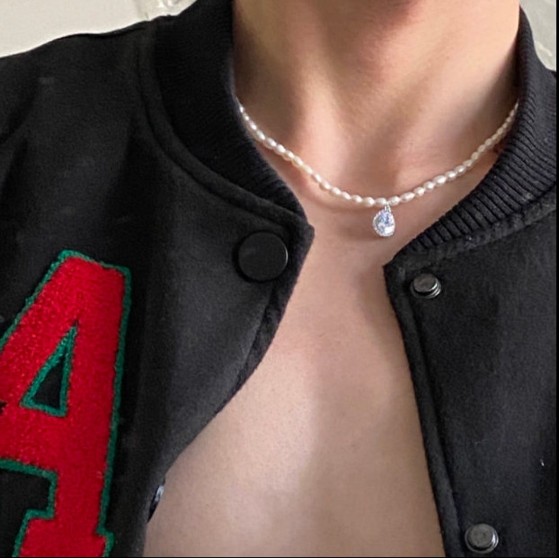 Pearl Men's Necklace Mens JewelryNecklace for Etsy