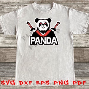 Ninja Panda Svg, Ninja Svg, Panda Svg, sword Svg, Instant Download,