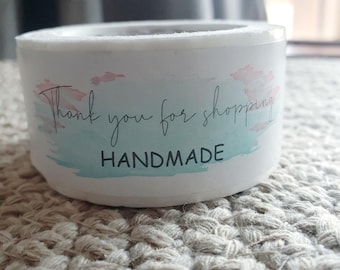 Thank You Stickers For Small Business Orders Packaging Labels Envelope Seals Business Stickers Craft Stickers Pink and Black Stickers Labels