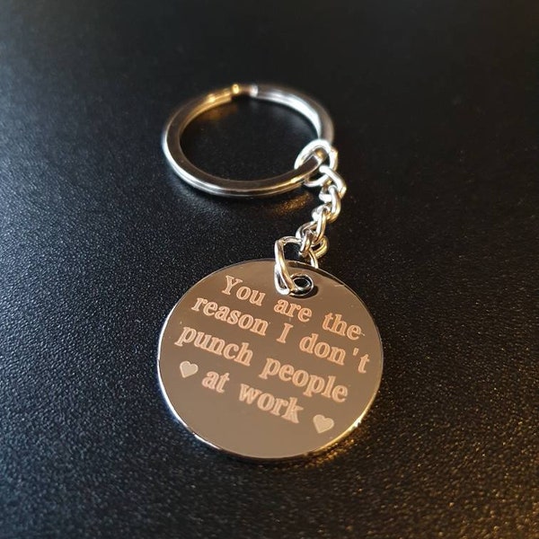 Engraved Keyring in silver for Friends Colleagues Teachers Gift Ideas Fun Gift For Him Her Secret Santa Gift Birthday Christmas