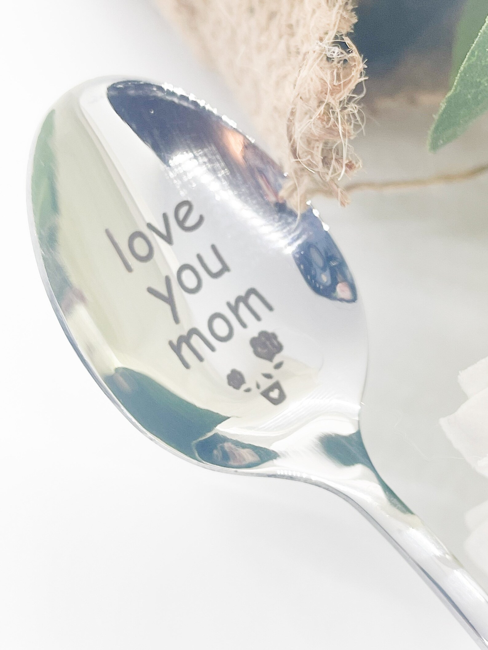 Engraved Coffee Spoon Mom Gift Love You Mom Mom Engraved Etsy