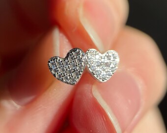 ピアス STONEHENgE silver heart cubic earrings 1 Carat Heart Cubic Zirconia Stone Dangle Earrings XE259