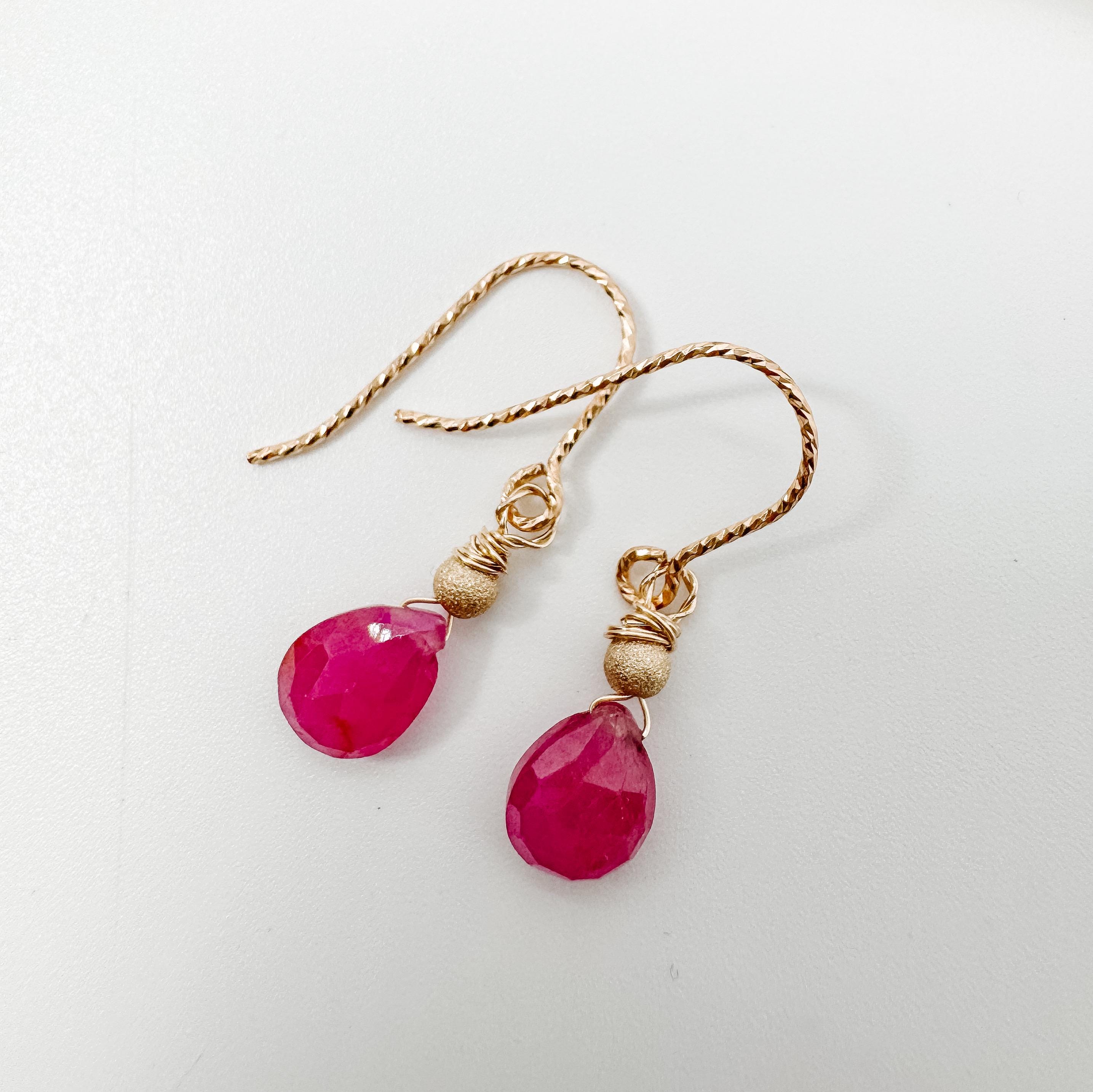 Orecchini di lusso rosa, zaffiro | Acquisti Online su