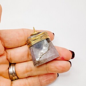 Stunning Natural Amethyst Pendant, Large Amethyst Jewelry, 14k Gold fill Wire, February Birthstone, Handmade Necklace, Jewelry for Her, Gift