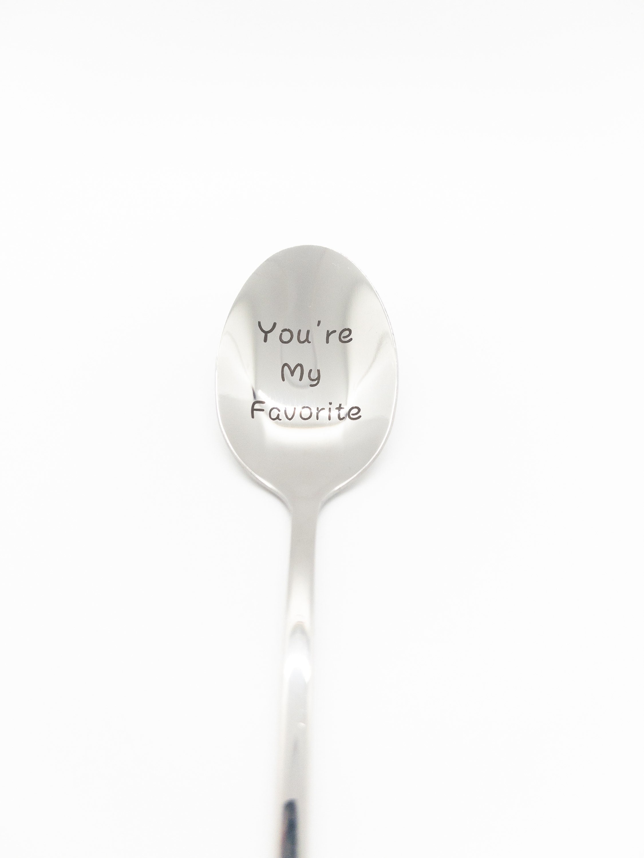 Laser Engraved Spoon, &quot;you&#39;re my favorite&quot; Ice Cream Spoon, Coffee Spoon, gift of love, friendship gift, Stocking Stuffer, boyfriend gift