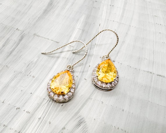 Orecchini A Goccia Con Pietra Portafortuna Di Giugno In Oro - Foto 12