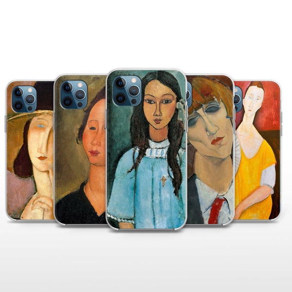 Modigliani Phone Case Art Cover for iPhone 8, SE, Xs, Xr, 12 Mini, 13, 14 Pro, 15 Pro Max, Google Pixel, Huawei, HTC, Nokia, Sony & OnePlus