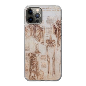 Da Vinci Phone Case Anatomy Cover for iPhone SE, Xs, Xr, 11, 13 Mini, 14 Pro, 15 Pro Max, Google, Huawei, HTC, Nokia, Sony & OnePlus 1