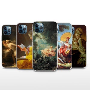 Rococo Art Phone Case: Fragonard Painting, Soft TPU Cover